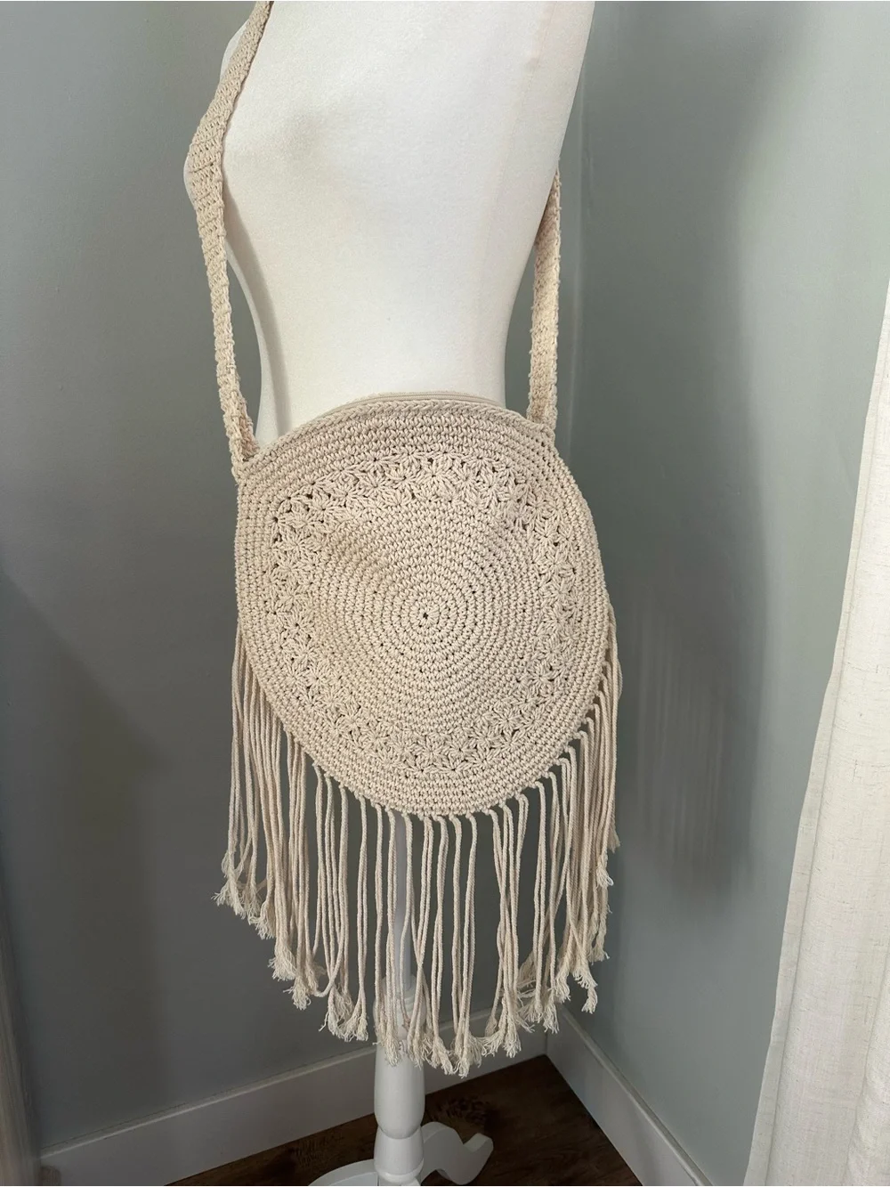 Women’s Crocheted, Fringe Purse Crossbody, Shoulder Bag, Boho, Western, Festival